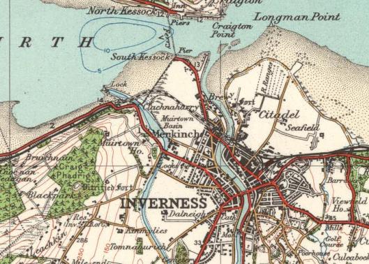 Map of Inverness - Ordnance Survey 1929