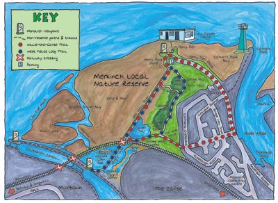 Merkinch Local Nature Reserve Hand Drawn Map